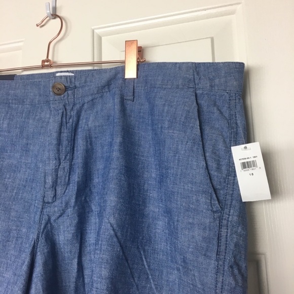 Gap City Shorts Chambray Blue Plus Size 18 - Picture 2 of 8